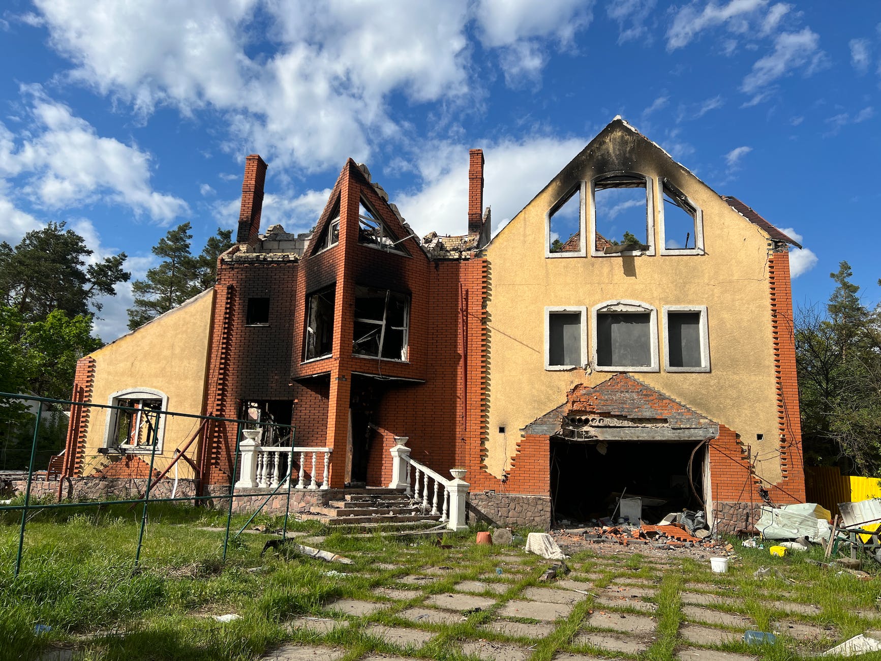 abandoned house after fire